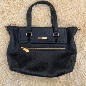 EUC Michael Kors Black Purse Gold Accents